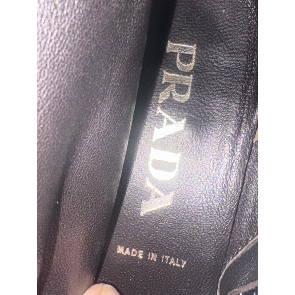 Prada Milano Womens Brown Suede Pointed Toe Kitten Heel Knee High Boots - Picture 7 of 9